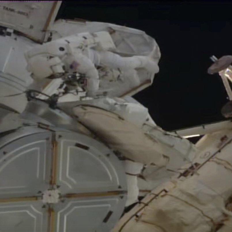 NASA astronauts step outside space station to perform the 5th all-female spacewalk